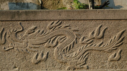The old stone sculptures located in the Nanjing city of the China