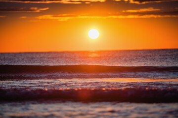 Beautiful sunrise over the sea