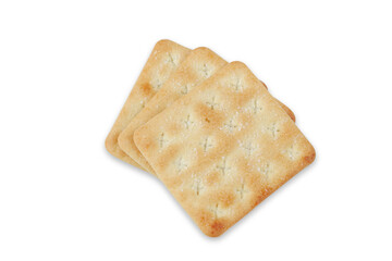 Crispy crackers with sugar isolated on white background