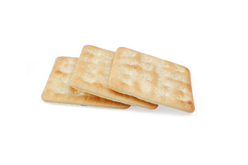 Crispy crackers with sugar isolated on white background