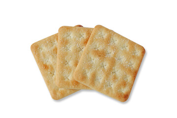 Crispy crackers with sugar isolated on white background