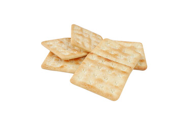 Crispy crackers with sugar isolated on white background