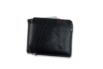 Naklejka premium Men's wallet isolated on a white background