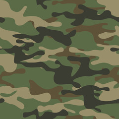 Fototapeta premium Camouflage seamless pattern from spots. Military texture. Print. Vector