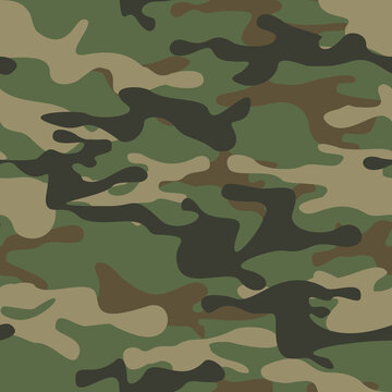 
Camouflage seamless pattern from spots. Military texture. Print. Vector