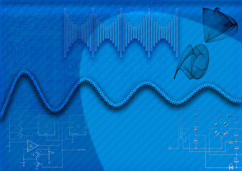 Tech wave background