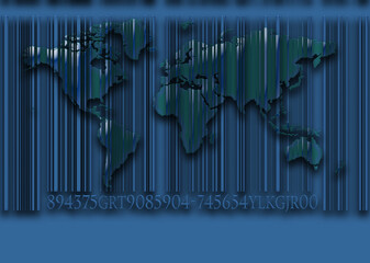 the world with a bar code