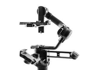Camera Gimbal Stabilization Tripod System on a white background