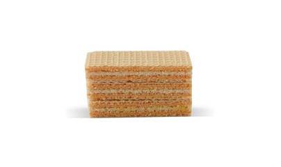 Wafers with milk cream isolated on a white background