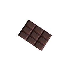 chocolate bar isolated on white backgrund