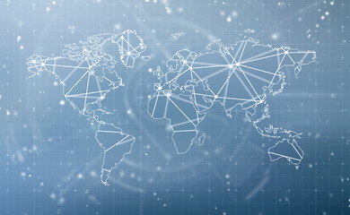 2d illustration world map abstract background
