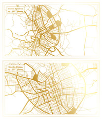 Santa Clara and Sancti Spiritus Cuba City Map Set.