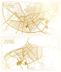 Manzanillo and Las Tunas Cuba City Map Set.