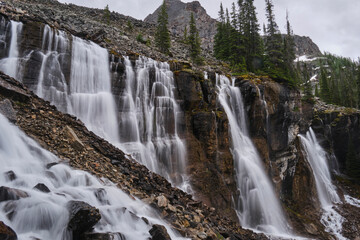 Fototapeta premium Seven veils waterfalls in Yoho National Park. British Columbia. Canada