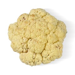 Cauliflower (Brassica oleracea var. botrytis) isolated on a white background