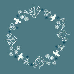 緑北欧お手紙フレーム