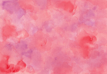 素材テクスチャ　水彩にじみ　赤系色