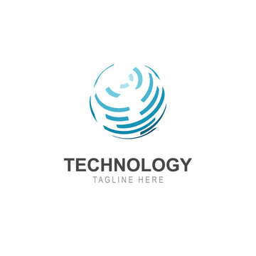 Modern globe logo template. technology spere vector icon illustration