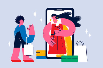 Online Personal fashion stylist concept.