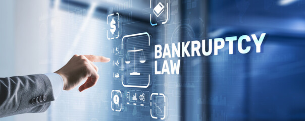Fototapeta na wymiar Bankruptcy law concept. Insolvency law. Company has problems