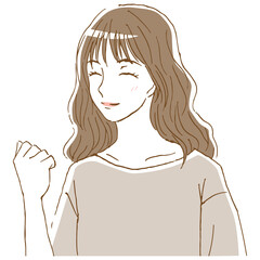 woman_facial_expression_stock_triumphant pose