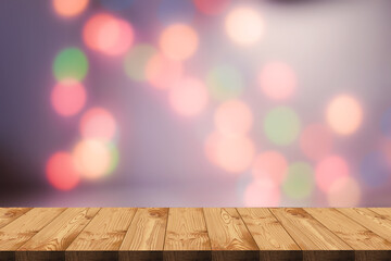 3D rendering, wooden top table on isolate blurred background