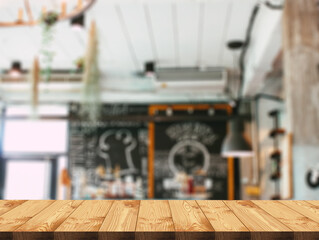 3D rendering, wooden top table on isolate blurred background