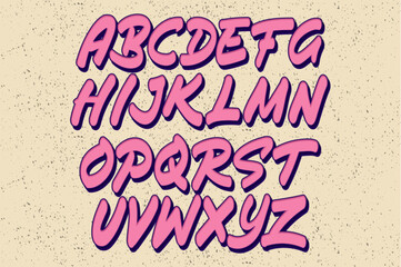 Simple and cool graffiti fonts. Youth style alphabet  © Memet
