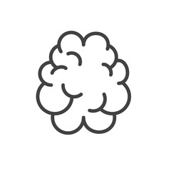 Brain icon vector line outline art isolated clipart