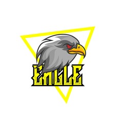 Logo animal emblem tournament eagle bird character esport. Mascot baseball game. mascot and esport logo design. easy to edit and customize