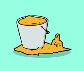 A bucket for making castles out of sand