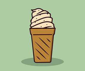 Summer cold ice cream