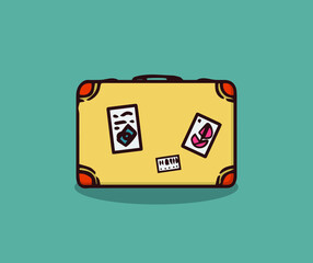 Suitcase to go summer vacation