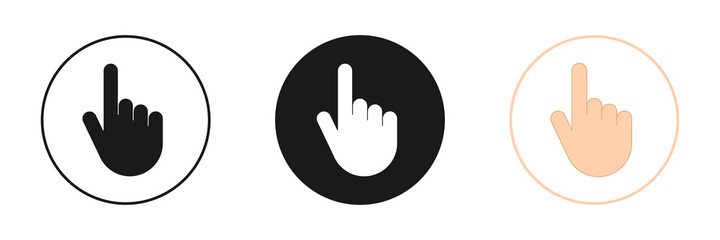 Computer mouse cursor pointer icons set. Hand cursor icons set. Web design.