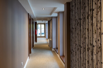 Interior of a hotel corridor doorway