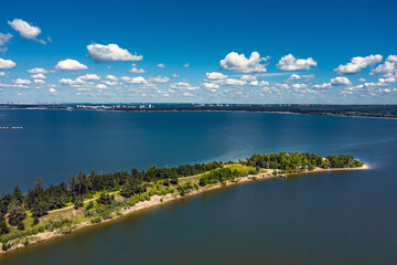 A natural park surrounded by the waters of the Ob and Berdi rivers. Berdsk, Western Siberia of Russia