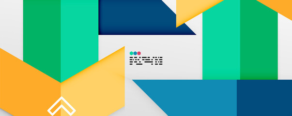 Shiny color triangles and geometric shapes vector abstract background