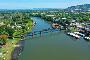 Fototapeta premium Bridge of the river kwai in Kanchanaburi, Thailand