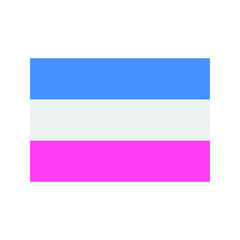 heterosexuality flag on white background