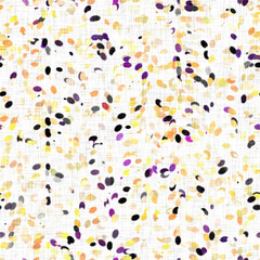 Watercolor irregular confetti dotted background. Hand painted whimsical party carnival seamless pattern. Pretty patterned cotton sprinkles allover print. - 445111711