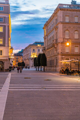 Fototapeta premium One night in Trieste. Atmospheres of Central Europe.
