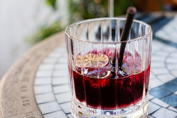 summer cocktail on the terrace
