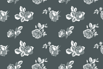 floral lace seamless pattern, vector