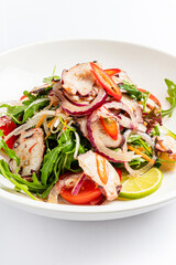 salad with octopus and vegetables