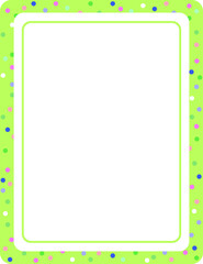 Empty green vertical frame banner template