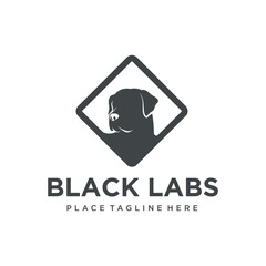 Dog Labrador Logo Design Vector Image