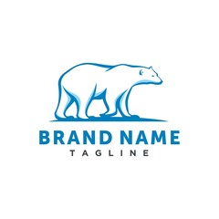 Polar Bear Logo Design Vector Image