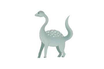 Children's illustration of a dinosaur. Brachiosaurus icon