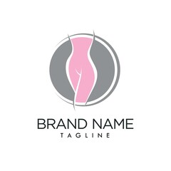 Female Body Goal Shape Logo Design Vector Image
