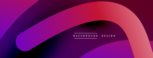 Abstract overlapping lines and circles geometric background with gradient colors